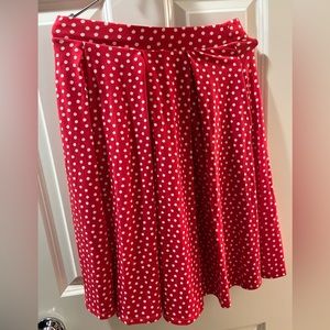 Red polka dot skirt size XS lularoe